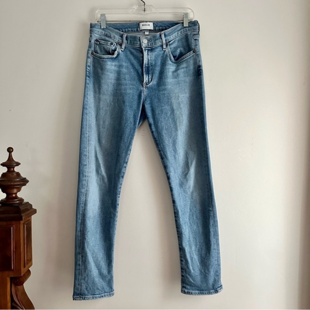 AGOLDE •‎ Toni Mid-Rise Straight Jeans in Precipice